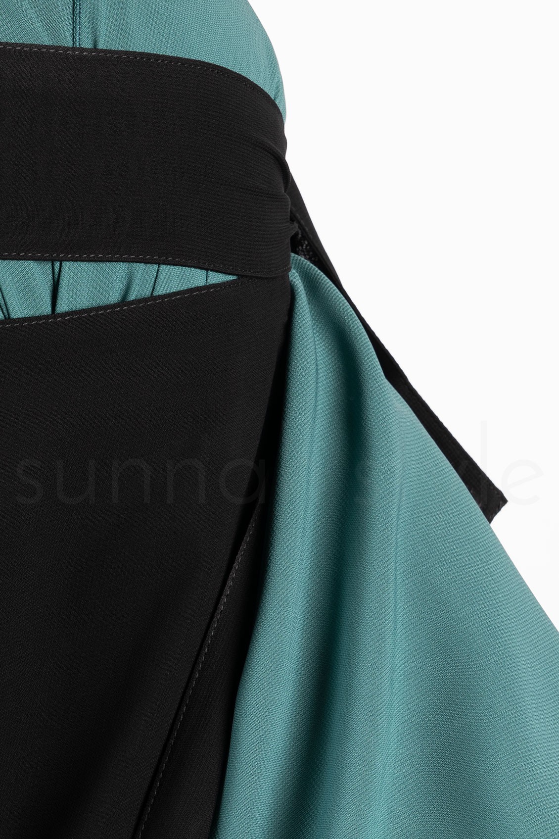 Sunnah Style Long Pull-Down One Layer Elastic Niqab Black